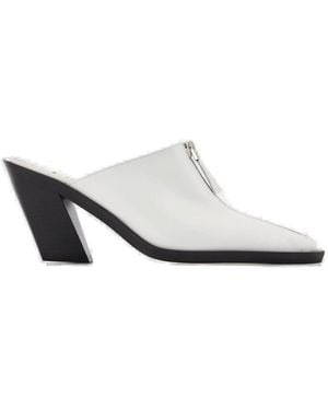 Elleme Eclair Zip Detailed Mules - White