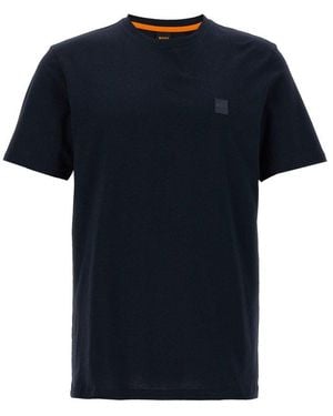 BOSS Boss Logo Patch Crewneck T-Shirt - Black