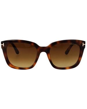 Tom Ford Haylay Square Frame Sunglasses - Brown