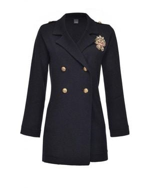 Pinko Bosnia Double-Breasted Coat - Blue