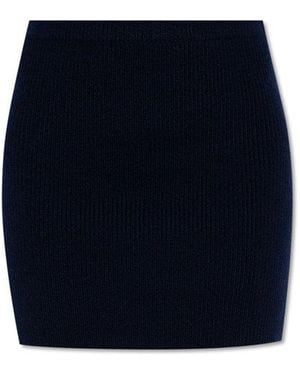 Lisa Yang Ribbed Knit Mini Skirt - Blue
