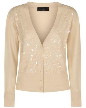 Fabiana Filippi Sequin Embellished Cropped Cardigan - Natural