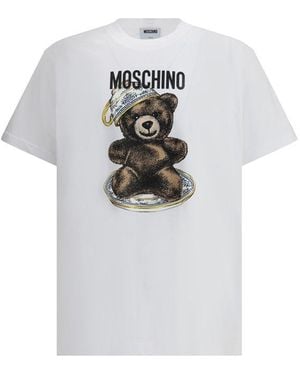 Moschino Logo Printed T-Shirt - White