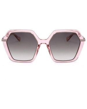 Furla Hexagonal Frame Sunglasses - Black