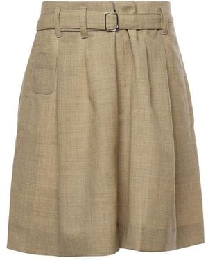 Jacquemus Pleated Shorts - Natural