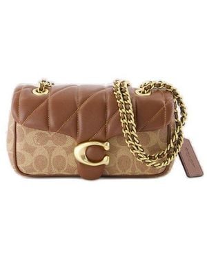 COACH Quilted Tabby Foldover Shoulder Bag - Brown