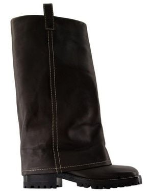Acne Studios Round Toe Slip-on Boots - Black