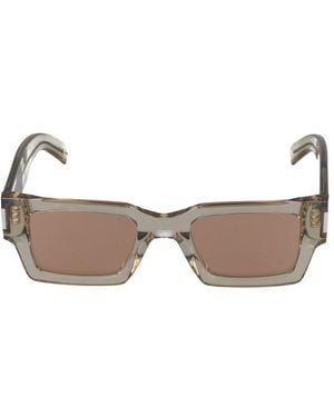 Saint Laurent Rectangular Frame Sunglasses - Natural