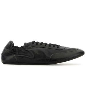 Prada Collapse Lace-Up Trainers - Black