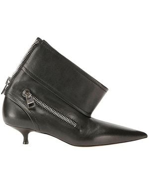 JW Anderson Biker Kitten Heel Ankle Boots - Black