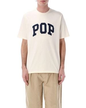 Pop Trading Co. Arch Logo T-Shirt - Natural