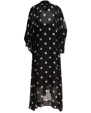 Zimmermann Crush Tie-Neck Polka Dot Maxi Dress in Black | Lyst
