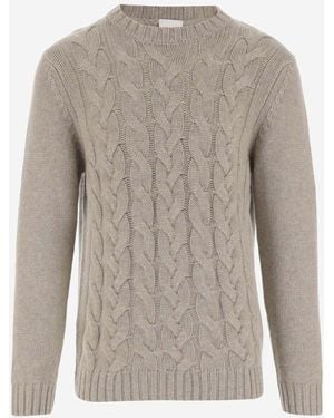 Allude Cable Knit Jumper - Grey