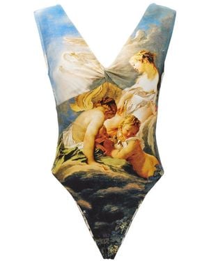 Roberto Cavalli Reversible One-Piece Swimsuit - Yellow