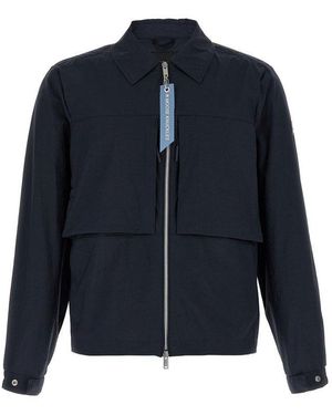 Moose Knuckles Collared Zip-Up Jacket - Blue