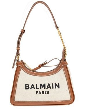 Balmain B-Army Zipped Shoulder Bag - White