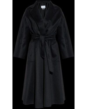 Max Mara Ludmilla Belted Long-Sleeved Coat - Black