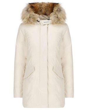 Woolrich Luxury Arctic Racoon Parka - White