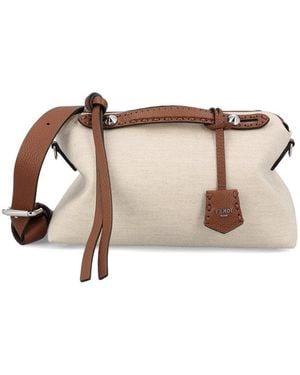 Fendi By The Way Selleria Medium Crossbody Bag - Natural