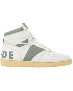 Rhude Rhecess Hi Top Trainers - White