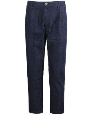 Jacob Cohen Straight-Leg Pleated Detail Jeans - Blue
