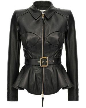 Elisabetta Franchi Peplum Jacket - Black