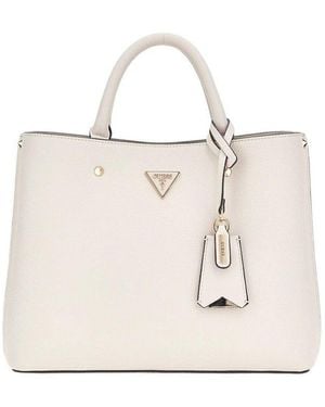 Guess Meridian Satchel Bag - Natural
