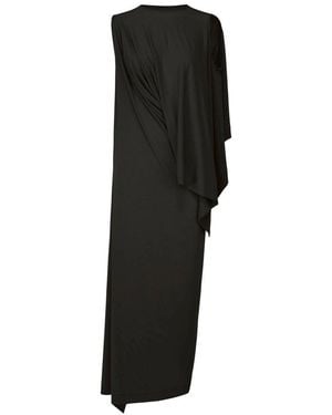 Issey Miyake Draped Jersey Dress - Black