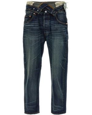 Junya Watanabe Stonewashed Denim Jeans - Blue