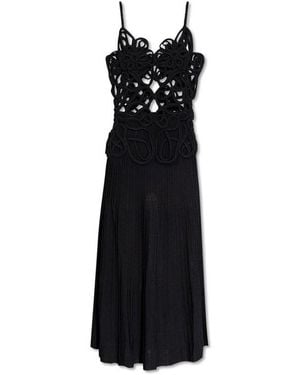 Cult Gaia Pleated Viscose Nylon Maxi Dress - Black