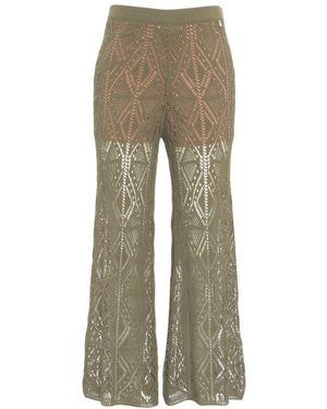 Liu Jo Crochet Trousers - Natural