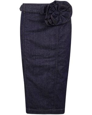 Blugirl Blumarine Belted Pencil Skirt - Blue