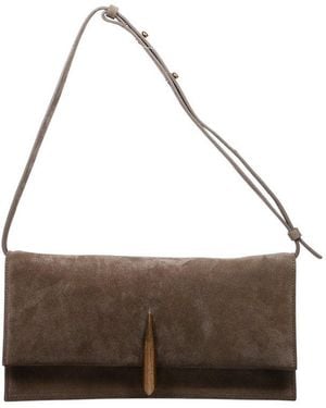 Benedetta Bruzziches Una Nessuna Centomila Foldover Top Shoulder Bag - Brown