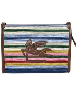 Etro Striped Clutch Bag - Red