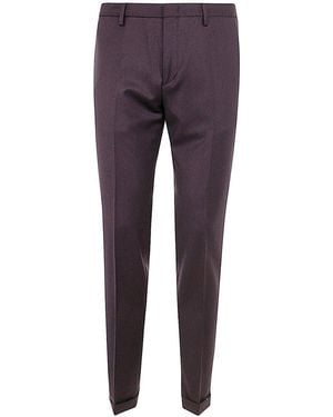 Paul Smith Slim-Fit Flannel Trousers - Purple