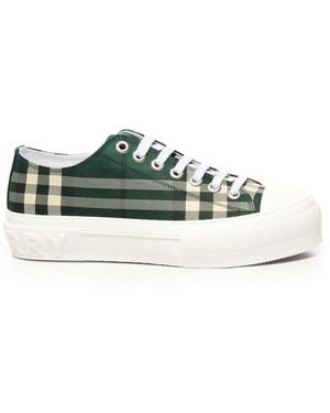 Burberry Checked Low-Top Trainers - Green