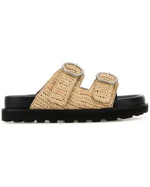 Jil Sander Crochet Slippers - Black