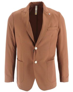 Gazzarrini Single Breasted Tailored Blazer - Brown