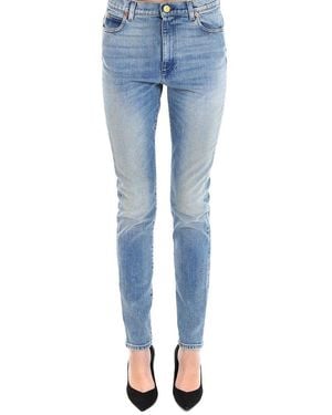 Gucci Logo Patch Skinny Fit Jeans - Blue