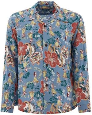 Toyo Enterprise Printed Shirt - Blue
