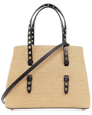 Alaïa Mina 25 Medium Tote Bag - Natural