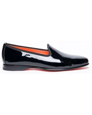 Santoni Slip-On Loafers - Black