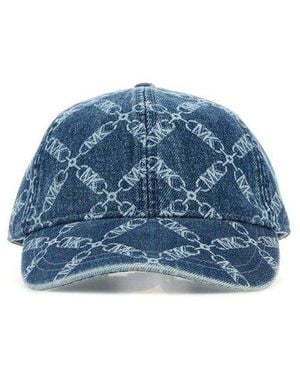 MICHAEL Michael Kors Printed Denim Baseball Cap - Blue
