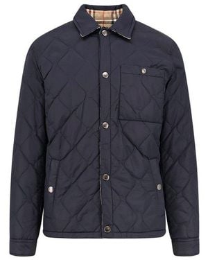 Burberry Reversible Quilted Overshirt - Blue
