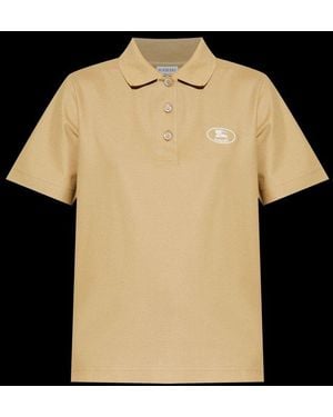 Burberry Logo Embroidered Short-Sleeve Polo Shirt - Black