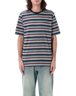 Pop Trading Co. Striped Pocket Tee - Blue