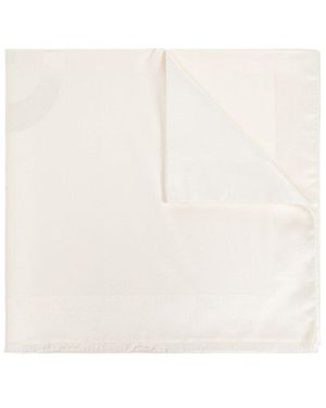 Givenchy Logo Printed Frayed Edge Scarf - Black