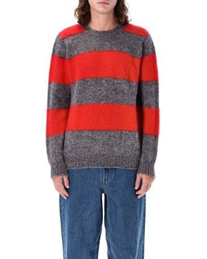 Howlin' Shaggy Bear Stripe Knit Jumper - Blue
