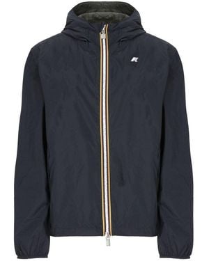 K-Way Hooded Windbreaker Jacket - Black
