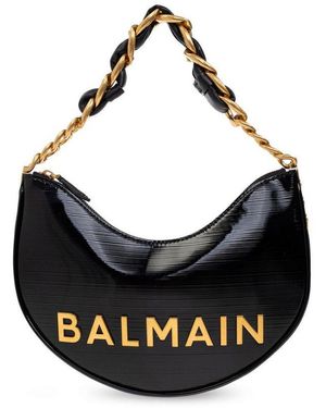 ショルダーバッグ・ポシェット BALMAIN 1945 SOFT MOON BAG-GRID QUILTED NYLON Balmain 1945 Soft Moon Bag-Grid Quilted Nylon in Black | Lyst